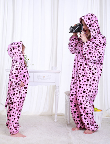 Kigurumi pyjamas chien Dalmatien Onesie rose animaux vêtements Costume pour les enfants