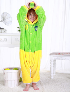 Kigurumi pyjamas World Cup Brésil Onesie herbe vert vêtements Costume pour les enfants