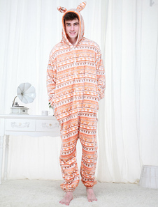 Kigurumi pyjamas Bunny Girl Onesie adulte vêtements de nuit animaux Orange Costume