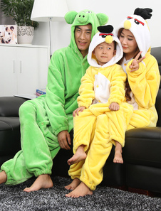 Kigurumi pyjamas Angry Birds Onesie adulte vêtements de nuit animaux jaune Costume