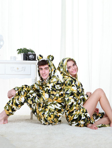 Kigurumi pyjamas militaire Onesie Snuggie pour vêtements de nuit adultes Camo vert gazon
