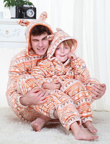 Kigurumi pyjamas Bunny Girl Onesie enfants vêtements de nuit animaux Orange Costume