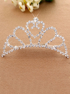 Argent princesse Tiara Ballet danse peigne perles Accessoires cheveux Party pour les enfants