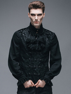 Steampunk Gilet noir gilet Vintage hommes