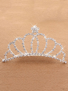 Ballet danse Tiara peigne à cheveux princesse argent perles Accessoires cheveux Party pour les enfan