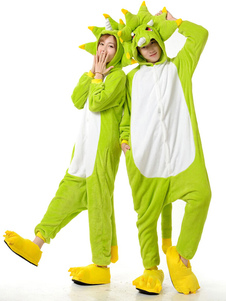 Pyjama Kigurumi Monster Onesie Snuggie flanelle vert Anime Sleepwear Couple Costume