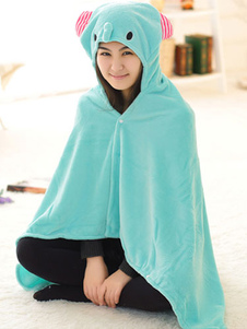 Kigurumi éléphant Costume bleu animaux douillettes flanelle Cape manteau adulte Onesie pyjamas