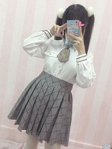Lolita Blouse blanche JK Bow mignon uniforme haut brodé chemise Lolita