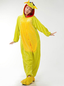 Pyjama Kigurumi Dragon Onesie Snuggie flanelle jaune animaux vêtements de nuit pour adulte