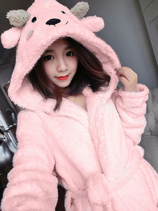 Pyjama Kigurumi moutons Onesie Snuggie flanelle rose animaux vêtements de nuit pour adulte