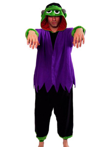 Pyjama Kigurumi Frankenstein Onesie Snuggie flanelle violet film vêtements de nuit pour hommes