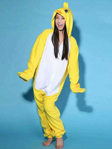 Vêtements de nuit animaux adultes pyjama Kigurumi poulet Onesie flanelle jaune