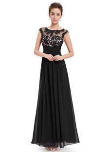 Mère d’appliques dentelle robe de soirée mousseline de soie robe Illusion Sweetheart A ligne sans ma