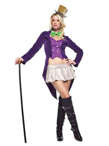 Costume costume de cirque Ringmaster Costume féminin Halloween Lion pourpre Tamer
