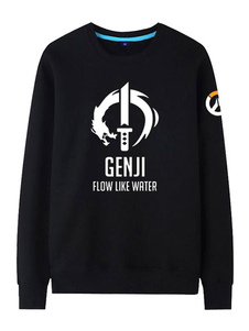 Overwatch OW Genji coton noir mélange Fleece Blizzard polaire jeu vidéo