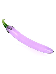 Gode Sex Toys pénis en cristal forme aubergine pour adulte