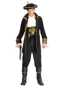 Noir or capitaine Costume Costume Pirate Halloween Costume masculin