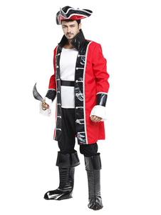 Rouge capitaine Costume Costume Pirate Halloween Costume masculin