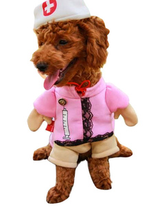 Costume d’animal infirmière permanent rose chien vêtements Sexy infirmière uniforme avec chapeau