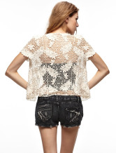 Cool d'Ivoire 95 % coton 5 % Polyester manches courtes Ladies Crochet haut