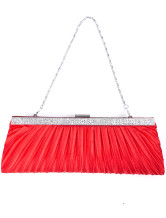 Attractive 27*10cm Brocade Rhinestone Womens Special Occasion Handbag