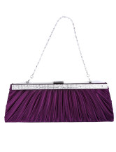 Attractive 27*10cm Brocade Rhinestone Womens Special Occasion Handbag