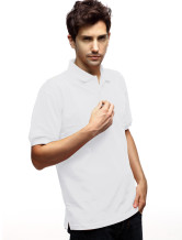 Fabuleux coton blanc 60% 40% Polyester Col de préparation de lit Mens Polo