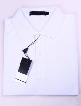 Fabuleux coton blanc 60% 40% Polyester Col de préparation de lit Mens Polo