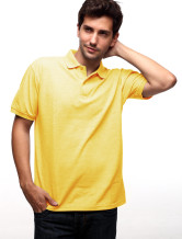 Lumière jaune 60 % coton 40 % Terylene courtes manches Mens Polo Shirt 