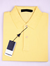Lumière coton jaune 60% 40% Terylene manches courtes Polo Hommes