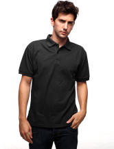 Refroidir noire 60% coton 40% polyester Col de préparation de lit Mens Polo