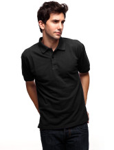 Refroidir noire 60% coton 40% polyester Col de préparation de lit Mens Polo