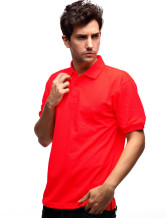 Beau rouge 60% coton 40% polyester Col de préparation de lit Mens Polo