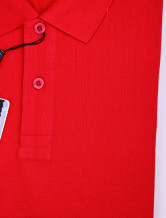 Beau rouge 60% coton 40% polyester Col de préparation de lit Mens Polo