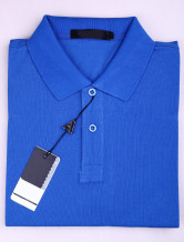 Bleu foncé 60 % coton 40 % Terylene court manches Mens Polo Shirt 