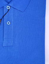 Bleu foncé 60 % coton 40 % Terylene court manches Mens Polo Shirt 
