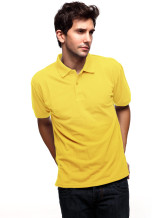 Or jaune 60% coton 40% polyester manches courtes Polo Hommes