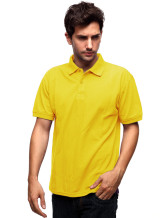 Or jaune 60% coton 40% polyester manches courtes Polo Hommes