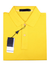 Or jaune 60% coton 40% polyester manches courtes Polo Hommes