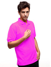 Lumière Rose 60% coton 40% Terylene manches courtes Polo Hommes