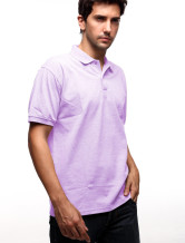 Lumière coton violet 60% 40% Terylene manches courtes Polo Hommes