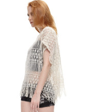 Robe Maille Tricotée Féminine 95% Coton 5% Fibre Polyester Beau Beige 