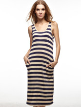 Robe d'été Zebra Viscose femmes manches de