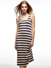 Robe d'été Zebra Viscose femmes manches de