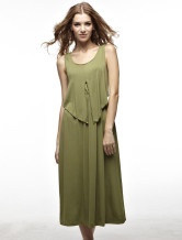 Robe d'été Army Green 65% coton femmes tergal 35% de