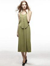 Robe d'été Army Green 65% coton femmes tergal 35% de