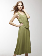 Robe d'été Army Green 65% coton femmes tergal 35% de