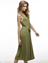 Robe d'été Army Green 65% coton femmes tergal 35% de