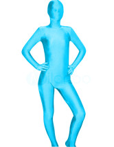 Blue Lycra Spandex Unisex Zentai Suit