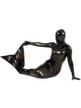 Black Shiny Metallic Mermaid Suit